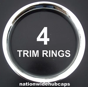 4 CHROME METAL GM 15" STEEL WHEEL TRIM RINGS BEAUTY RIMS GLAMOUR R15 RIM BANDS - Picture 1 of 6