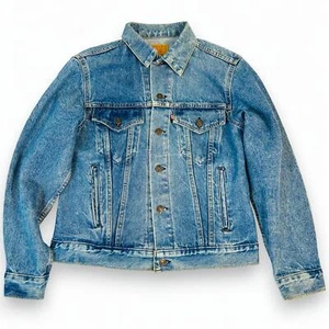 VTG Levis 70506 0214 Sz 40 R Distressed Denim Trucker Jacket Type III USA - Picture 1 of 12