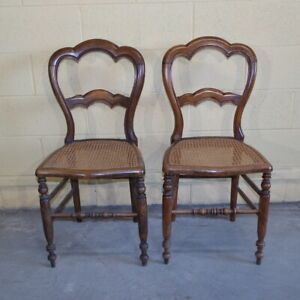 antica coppia di sedie Luigi Filippo 1850 in noce massello francese
