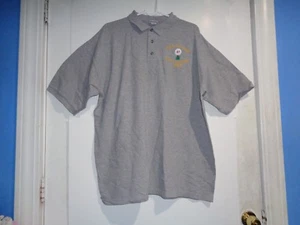XL Golf Polo Shirt Battalion Golf outin 2003 Anvil Knitwear Gray Short Sleeve - Picture 1 of 5