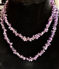 Vintage Genuine Amethyst Chip Nugget Continuous 36 Strand
