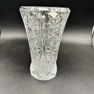 Böhmische tschechische 24 / Kristall handgeschnittene Vase - Bild 1 von 11