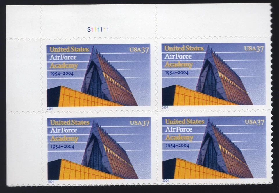 Scott #3838 Air Force Academy Plate Block of 4 Stamps - MNH - Image 1 of 1