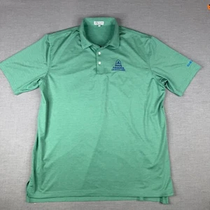 Peter Millar Mens Golf Polo Size XL Summer Comfort Green Logo Short Sleeve - Picture 1 of 10