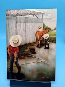 Tarjeta Leanin Tree Western Tradition de colección (ajustes WashRock) Get Well Pronto - Imagen 1 de 4
