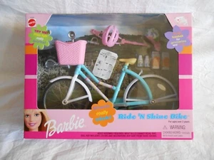 NEW Mattel Barbie Pink Ride 'N Shine Bike w/ light, groceries, basket, helmet! - Picture 1 of 9