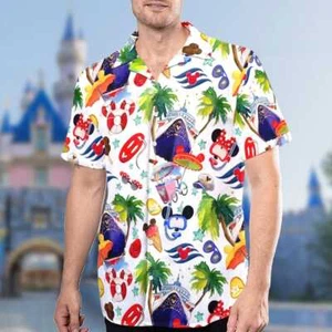 Mickey Mouse Cruise Hawaiian Shirt Size S-5XL - Picture 1 of 2
