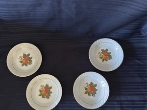 Wedgwood English Harvest Fruit Dessert Sauce Bowl Set Four Discontinued Pattern - Picture 1 of 3