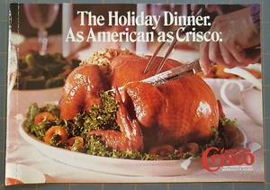 Anuncio impreso 1987 sabor mantequilla crisco vegetal manteca recetas de cena navideña 8 páginas - Imagen 1 de 4