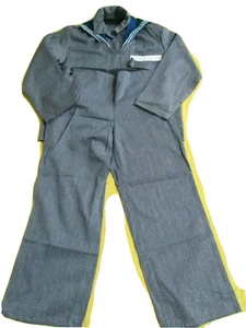 1991 Original Navy/Sub Service Fatigue Uniform w Collar/Lg/USSR/FREE SHIP IN US - Picture 1 of 8