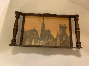 Vintage Wood Serving Tray - Made in Austria - Mid Century Art - Picture 1 of 8
