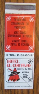 STIERKAMPF-STREICHHOLZBUCHHÜLLE: HOTEL EL CORTIJO MERIDA, MEXIKO STREICHHOLZHÜLLE -D21 - Bild 1 von 1