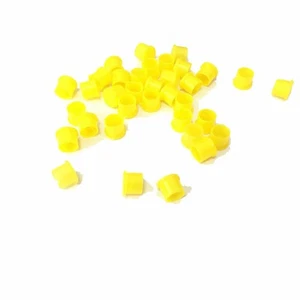 100pcs SMA Dust Caps 6mm Yellow - Rubber Protector for Female Connectors - Afbeelding 1 van 4