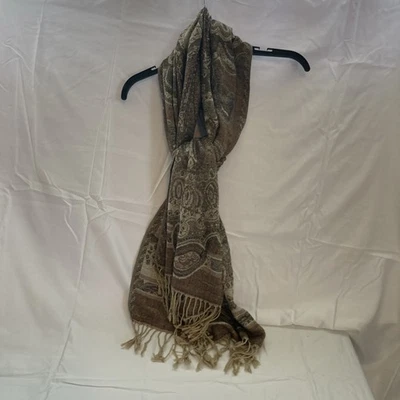 Bufanda Mujer Viscosa Reversible Marrón Y Beige Talla Única Foto 1 de 4