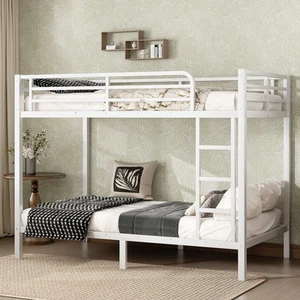 Black Metal Twin XL over Queen Bunk Bed for Teens and Adults - Picture 1 of 92