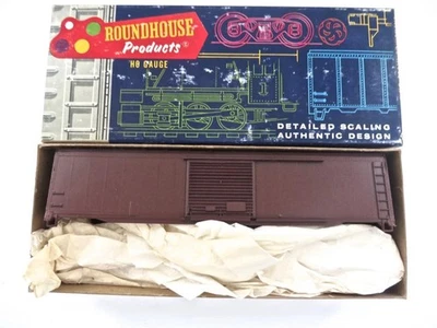 HO Roundhouse 1200 Undecorated Brown 50' Box Car Kit Brand New OS LOW SHIP - Image 1 of 3