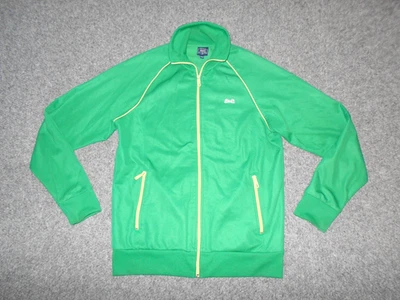 LE TIGRE ВИНТАЖНЫЙ 90-Х МУЖСКОЙ СРЕДНИЙ КЛАССИЧЕСКИЙ ЗЕЛЕНЫЙ/ЖЕЛТЫЙ ТРЕК КУРТКА K1 - Изображение 1 из 3