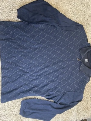 saddlebred long sleeve polo shirt Blue 3xlt - Image 1 of 4