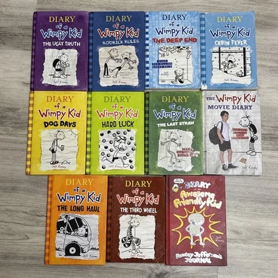 Diary of a Wimpy Kid Books Mixed Lot of 11 Hardcover Paperback Awesome Kid Humor - Image 1 of 4