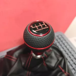 MS RED LEATHER 6 SHIFT GEAR KNOB for MAZDA 2 3 5 6 CX-3 CX-5 MX5 MIATA SPORT RX8 - Bild 1 von 7