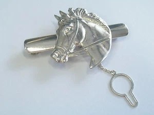 Fermacravatta in ARGENTO 925 con Cavallo - equitazione - cravatta uomo  - Imagen 1 de 4