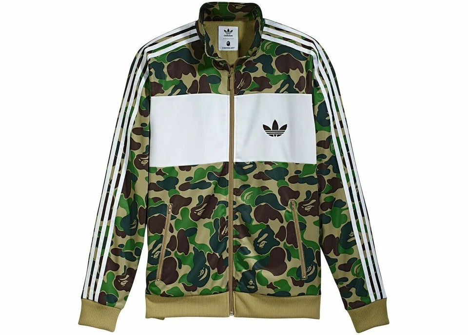 A BATHING APE adidas 16AW FIREBIRD TRACK TOP MONKEY CAMO Jersey JACKET GREEN XL - Image 1 of 1