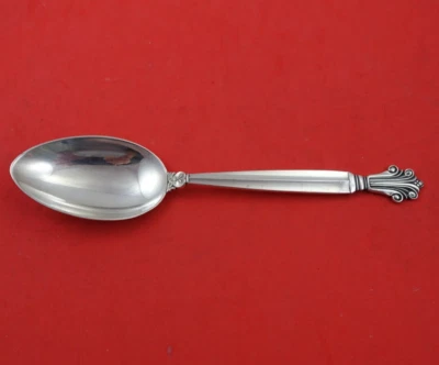 Cuchara de postre de plata esterlina Acanthus de Georg Jensen cubiertos de 7 1/4" Foto 1 de 3