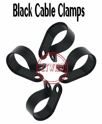 (50 Pieces) 3/8" Cable Clamp Black UV Resistant  Wire CC0375BL - Image 1 of 3