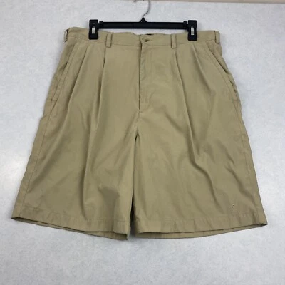 HEAD Tennis Shorts Mens 36x9" Pleated Chino Activewear Khaki Tan Quickdry Fabric - Image 1 of 4
