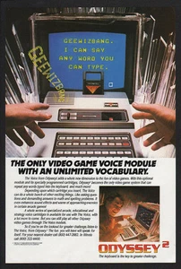 1982 ODYSSEY 2 VIDEO GAME VOICE MODULATOR & System VINTAGE ADVERTISEMENT - Picture 1 of 1