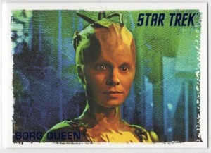 THE WOMEN OF STAR TREK ART & IMAGES 33 BLUE PARALLEL BASE BORG QUEEN #'D 43/99