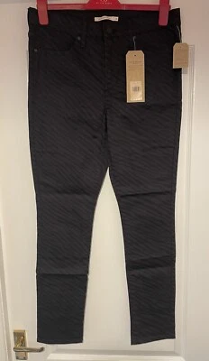 NWT Levi’s 311 Shaping Skinny Black/Blue Zebra Print Hypersoft Jeans W31 L30 - Image 1 of 4