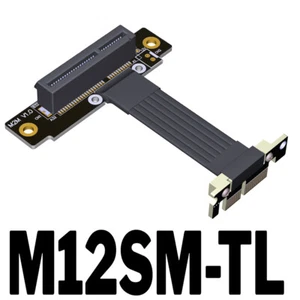 PCI-E 4.0 x4 to x1 Extension Cable PCIe4.0x1 gen4 16Gbps Riser Network Card HDD - Picture 1 of 10