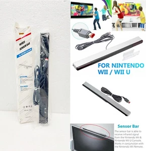 Barra de sensor de movimiento remoto con cable Inductor de rayos infrarrojos IR para Nintendo Wii / Wii U - Imagen 1 de 9