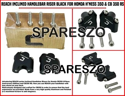 "ELEVADOR DE MANILLAR INCLINADO AL ALCANCE, NEGRO" APTO PARA HONDA H’NESS 350 Y CB 350 RS Foto 1 de 4
