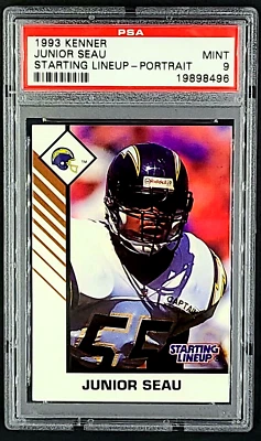 1993 Kenner Starting Lineup Junior Seau Portrait SLU HOF PSA 9 *Only 4 Higher* - Image 1 of 4
