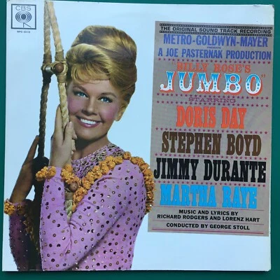 Doris Day BILLY ROSE'S JUMBO Film Soundtrack LP Rodgers-Hart Stoll Stephen Boyd - Image 1 of 4