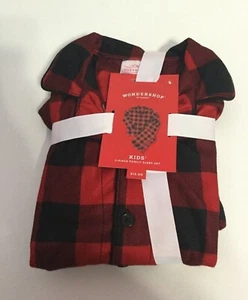 Kids Red Buffalo Check Flannel Pajama Set Wondershop Size 4 Sleepwear R4 - Picture 1 of 5