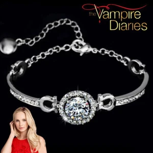 The Vampire Diaries Caroline Forbes 18K, Silver Plated Cubic Zirconia Bracelet - Picture 1 of 6