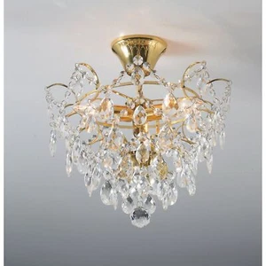 Gold Durchsichtig Glamour Klassisch Kristall Deckenlampe Deckenleuchte - Bild 1 von 1