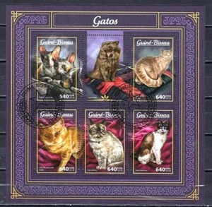 Katzen Guinea Bissau 2018 (53) Yvert Nr. 7342 bis 7346 gestempelt used - Bild 1 von 1
