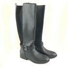 Universal Thread Womens Wendy Boots Knee High Faux Leather Zipper Black Size 7