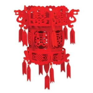 Felt Chinese Palace Lantern 18 Inch International Asian Decoration - Picture 1 of 1