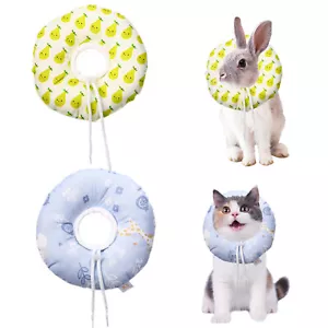 2X Adjustable Soft Recovery Collar Protective Pet Cone Wound Healing Cat Rabbit - Picture 1 of 8