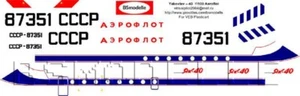 BSmodelle 100057 - 1/100 Yakovlev Yak-40 Aeroflot USSR decal for aircraft scale - Picture 1 of 12