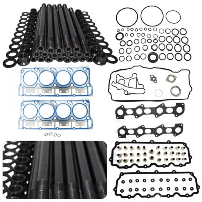 Juego de pernos de cabeza y junta de culata Powerstroke diésel para Ford 2003-2007 6,0 L V8 18 mm Foto 1 de 4