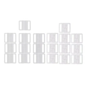 10 Sets Plastic Lingerie Bra Strap Hooks Sliders Clips Adjuster for Bikini - Picture 1 of 7