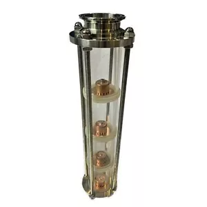 Columna de reflujo de placa de burbujas destiladora de vidrio triple abrazadera de 2" para barriles de cerveza - Imagen 1 de 6