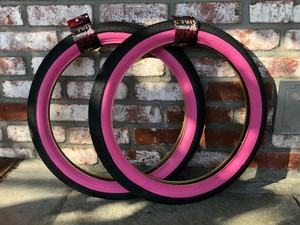 Pink 20 In Bicycle Tires for BMX Bike 