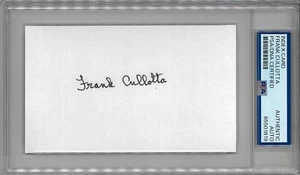 Frank Cullotta Mobster Signed Authentic 3x5 Index Card Encap PSA/DNA #85501819 - Picture 1 of 2